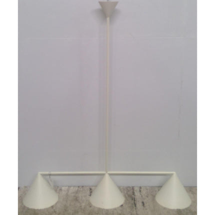 3-Light White Metal Pendant Light