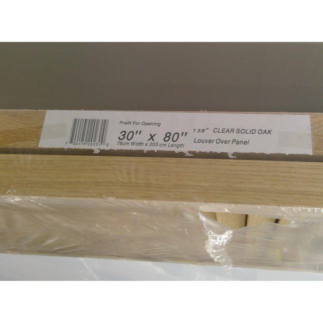 30' x 80" Louver Solid Oak Bifold Closet Door (Added 07/22/2026)