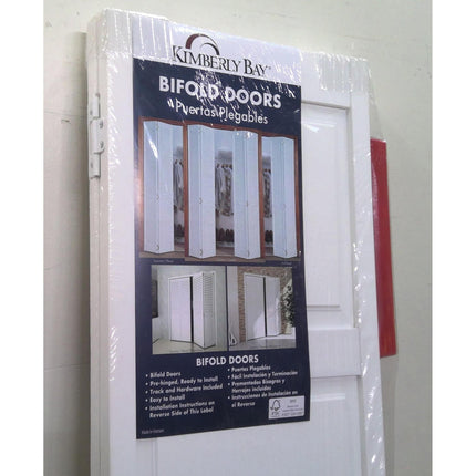 30" x 80" White 6-Panel Solid Core Wood Interior Closet Bi-Fold Door
