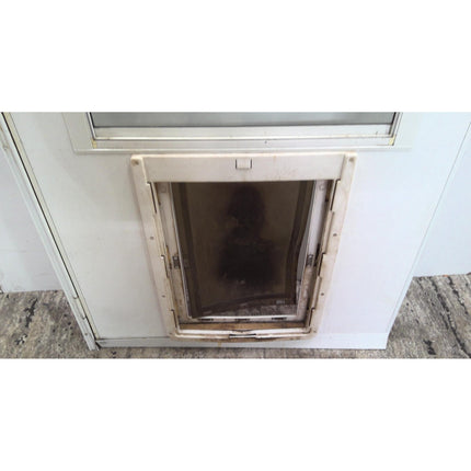 31.25" x 80" Storm Door with Pet Flap