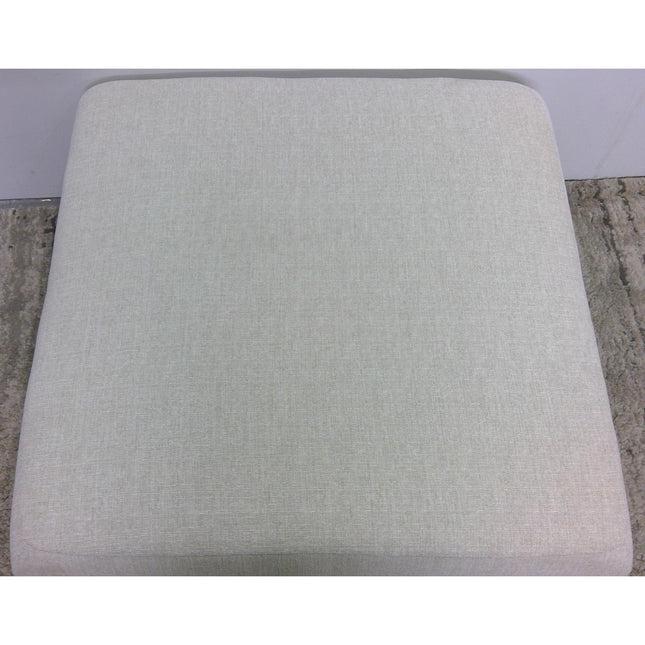 35" Tan Ottoman with Wood Legs (Added 08/11/2026)