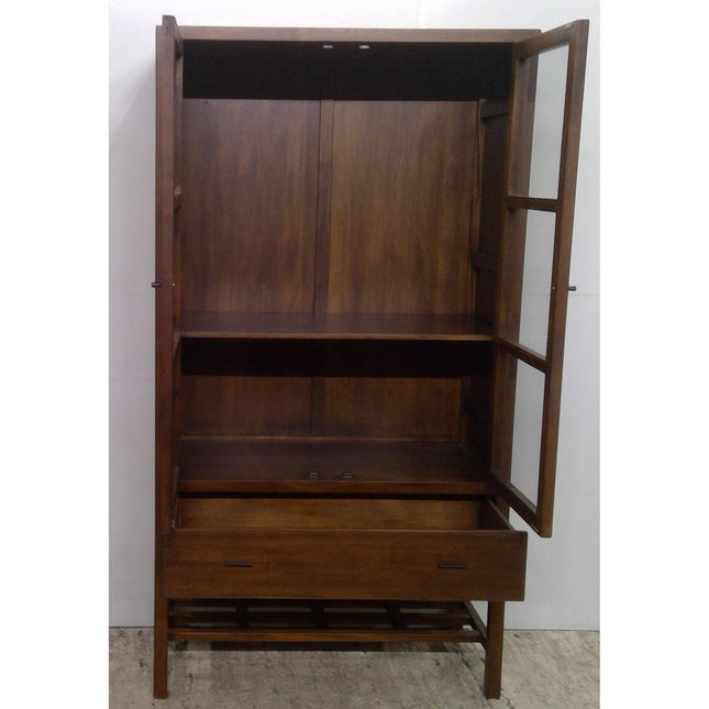 40" x 75" Wood Cabinet with Glass Doors (Added 07/21/2026)