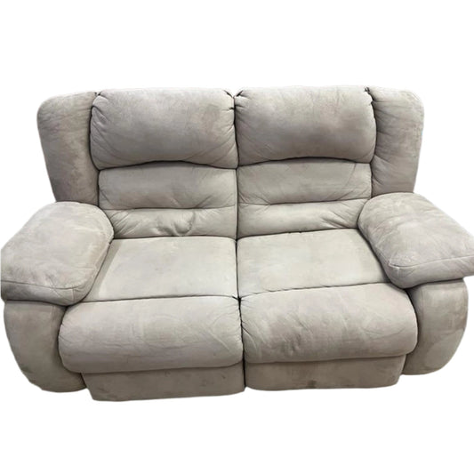 Microfiber-Upholstered Recliner Loveseat