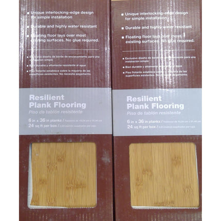 96 Square Feet of Resilient Vinyl Plank Flooring (4 Boxes) (Added 07/17/2026)