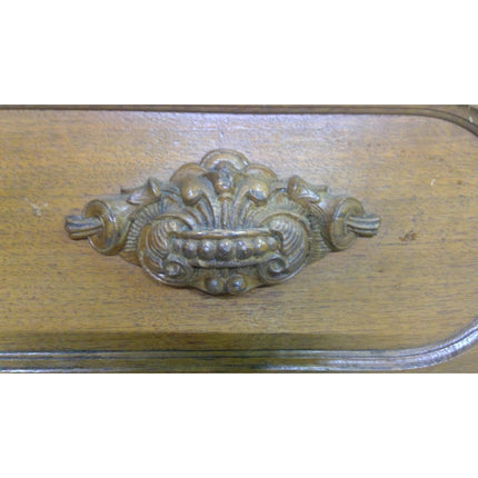 Antique Wood Dresser with Ornate Wood Drawer Pulls