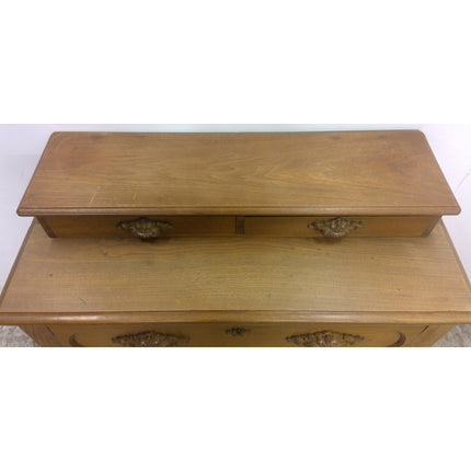 Antique Wood Dresser with Ornate Wood Drawer Pulls