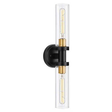 Black and Gold Double Wall Sconce