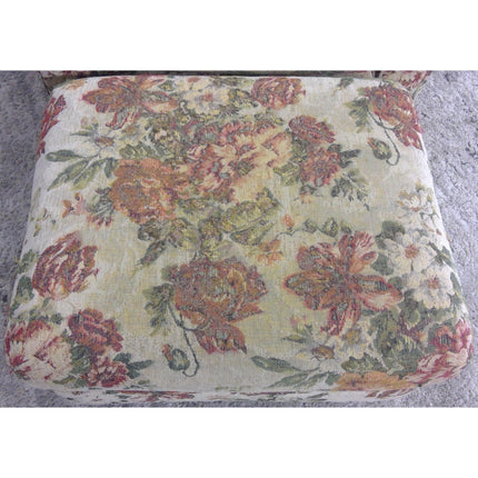 Floral Armchair with Ottoman