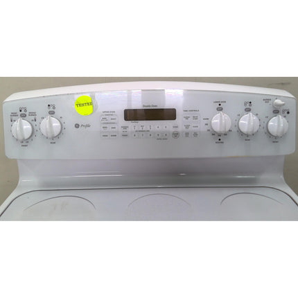GE Profile™ 30" Free-Standing White Electric Double Oven Range