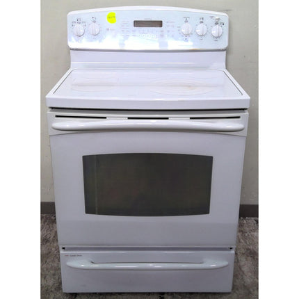 GE Profile™ 30" Free-Standing White Electric Double Oven Range