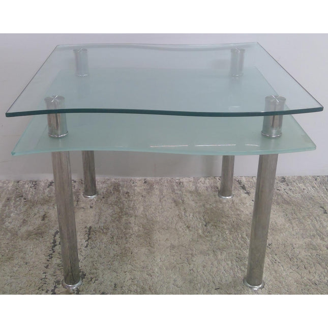 Glass Top End Table