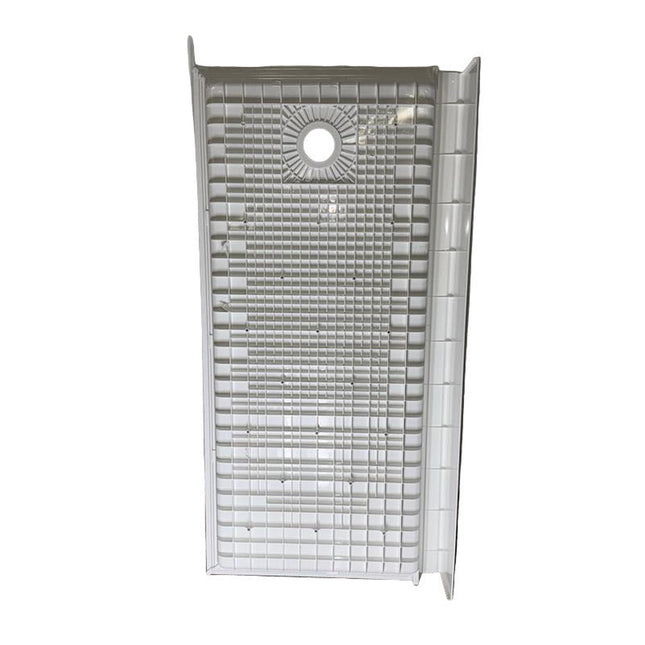 One-Piece White Shower Base