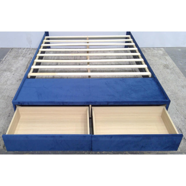 Queen Blue Bed Frame with Drawers (Added 07/25/2026)
