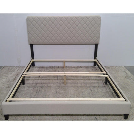 Queen Upholstered Beige Bed Frame (Added 07/25/2026)