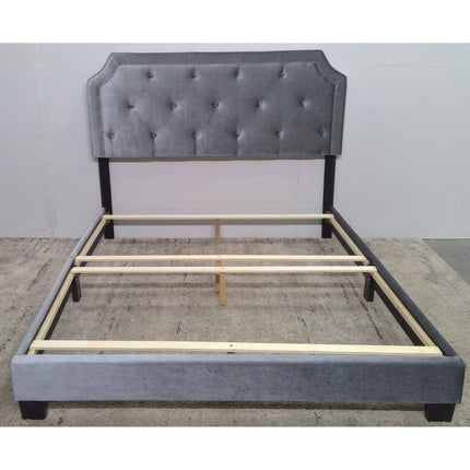 Queen Upholstered Gray Bed Frame (Added 07/25/2026)