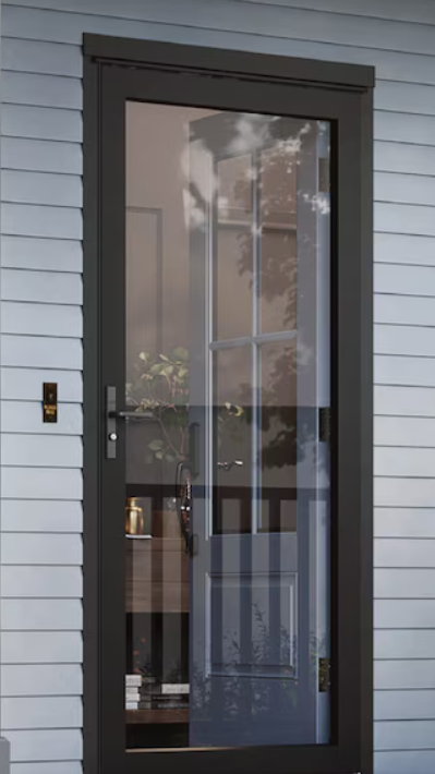 36" x 81" Aluminum Left-Handed Full-Lite Storm Door