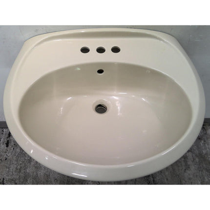 Tan Pedestal Sink