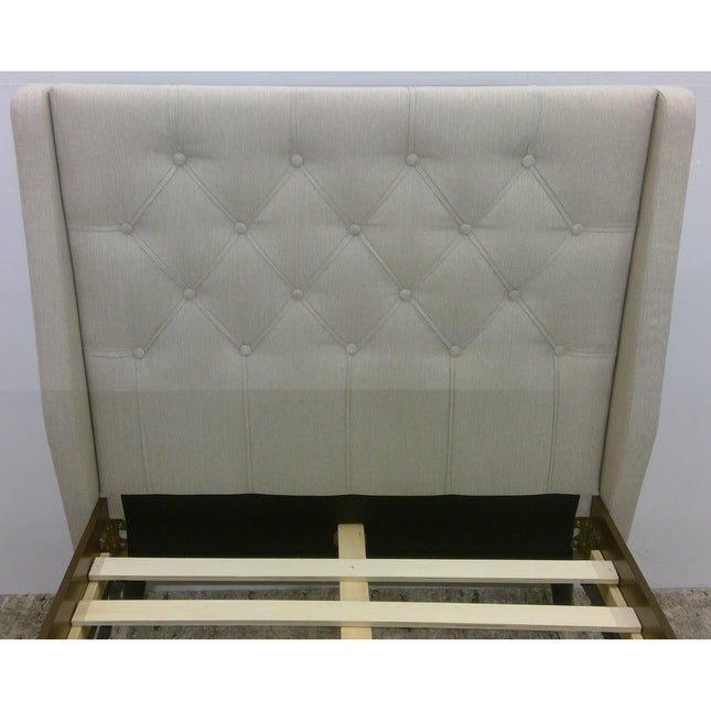 Twin Upholstered Beige Bed Frame (Added 07/24/2026)