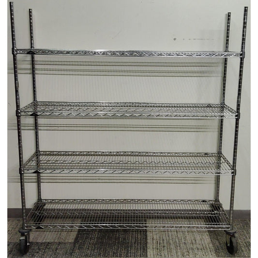48" Rolling Wire Shelving Unit