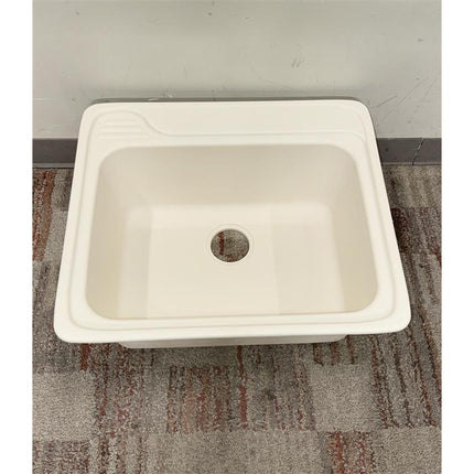 White Elkay Single Bowl Drop-in Sink