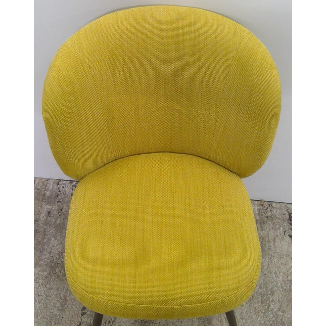 Yellow Upholstered Dining Chair with Metal Legs (Added 07/29/2026)