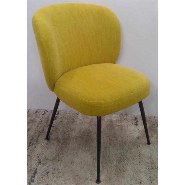 Yellow Upholstered Dining Chair with Metal Legs (Added 07/29/2026)