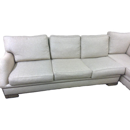 L-Shaped Tan Sectional Sofa