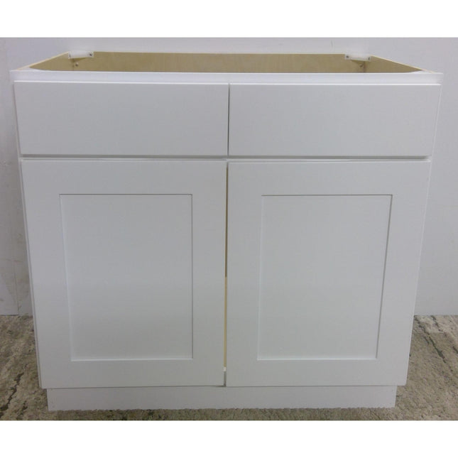 36" White Sink Base Cabinet
