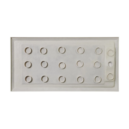 36" x 72" Rectangular Shower Base with Single Threshold and Reversible Drain
