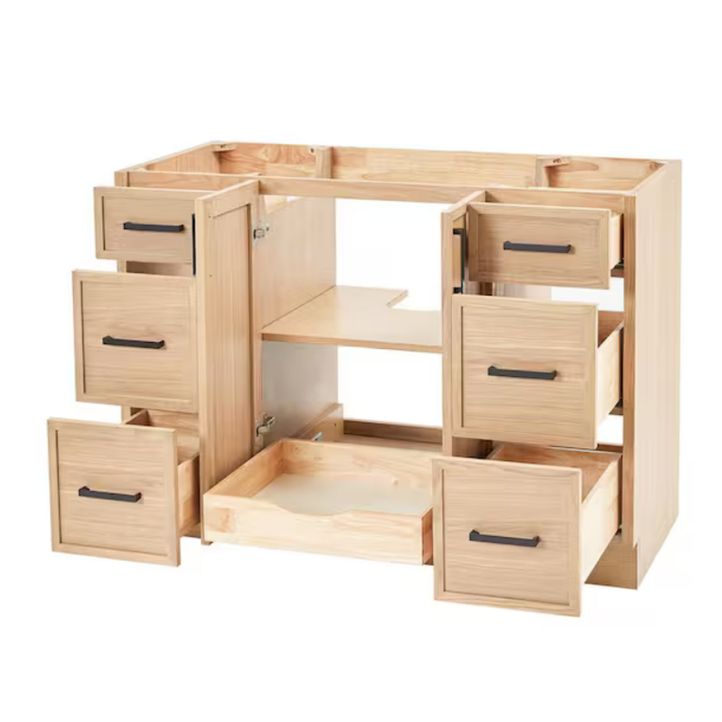 48" Single Sink Base Cabinet in White Oak