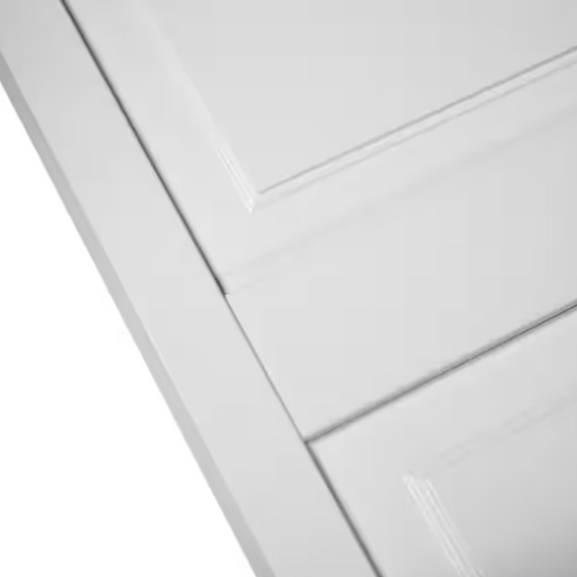36 in. x 80 in. White 6-Panel Solid Core Wood Interior Closet Bi-Fold Door