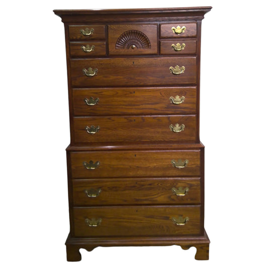 Chippendale-Style Highboy Dresser, front