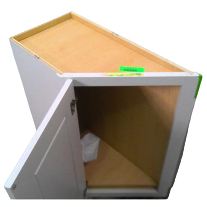 White Shaker Angled Base End Cabinet