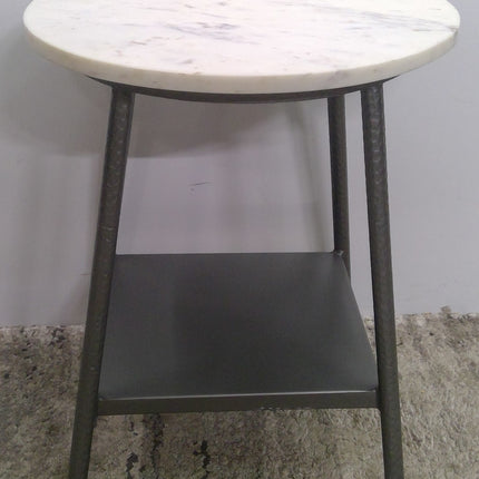 Round Marble Top End Table (Added 07/15/2026)