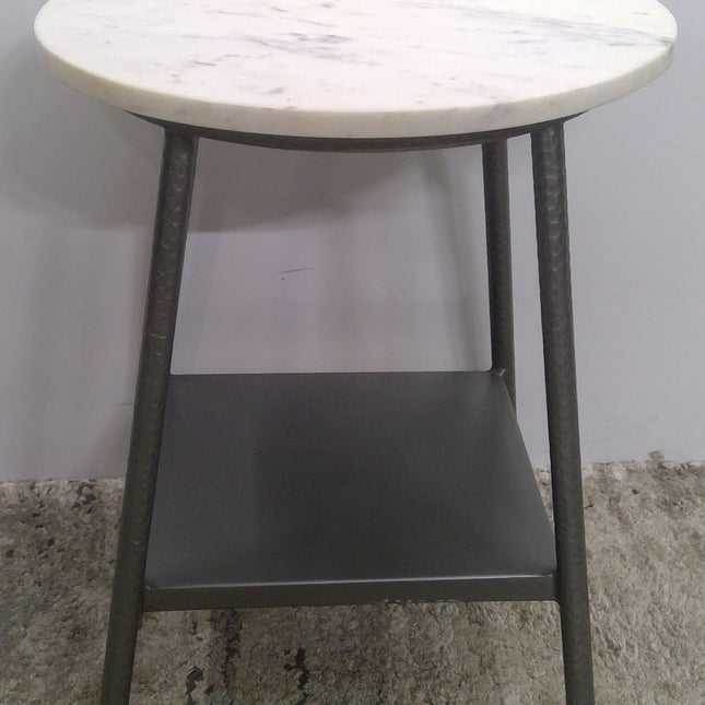 Round Marble Top End Table (Added 07/15/2026)