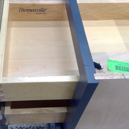 30" Blue 4-Drawer Plywood Base Cabinet