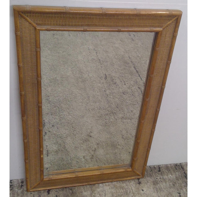 28" x 44" Wicker Pattern Frame Mirror