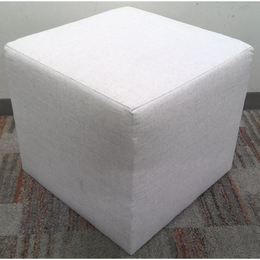 21" White Cube Ottoman