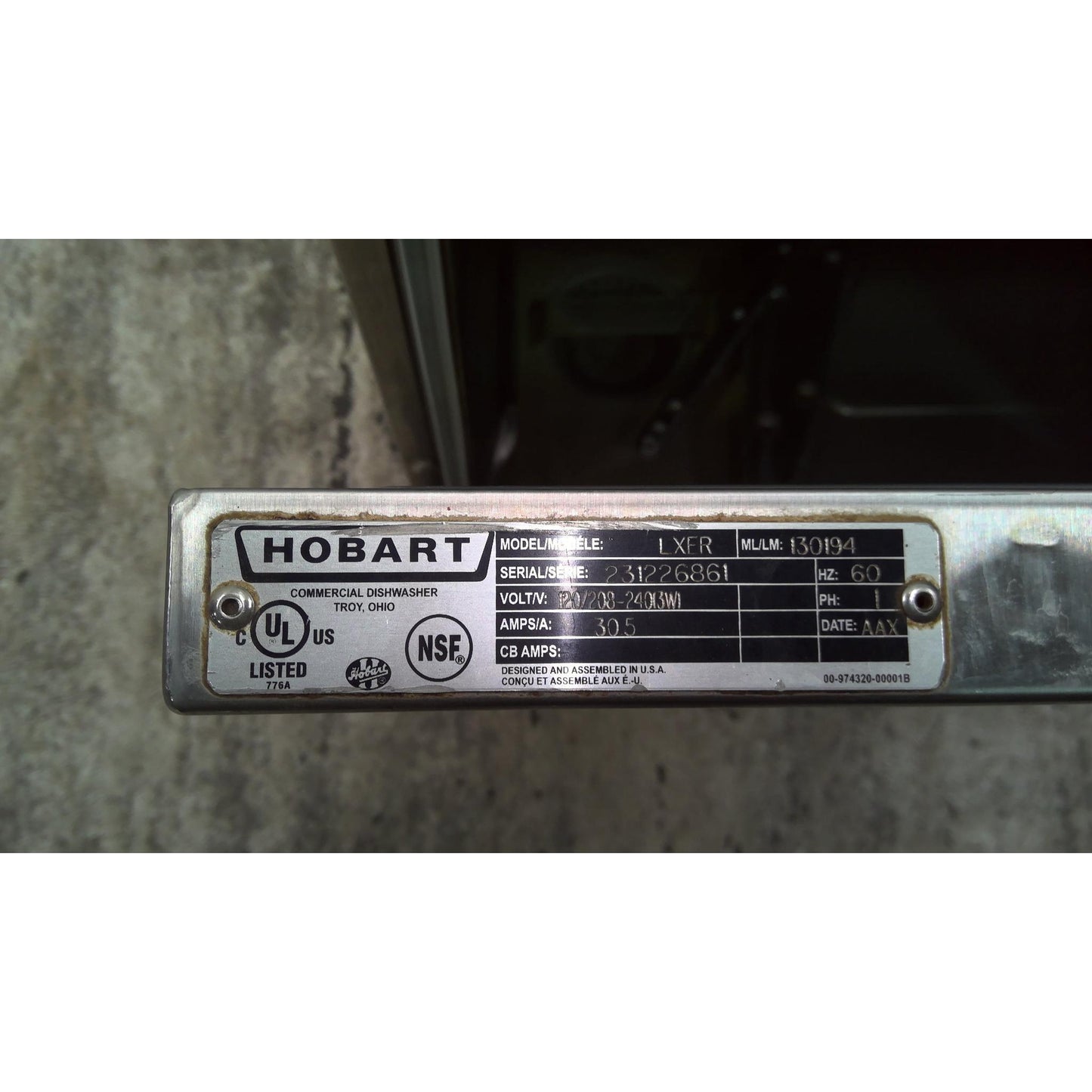 Hobart LXER Advansys High Temp Undercounter Commercial Dishwasher