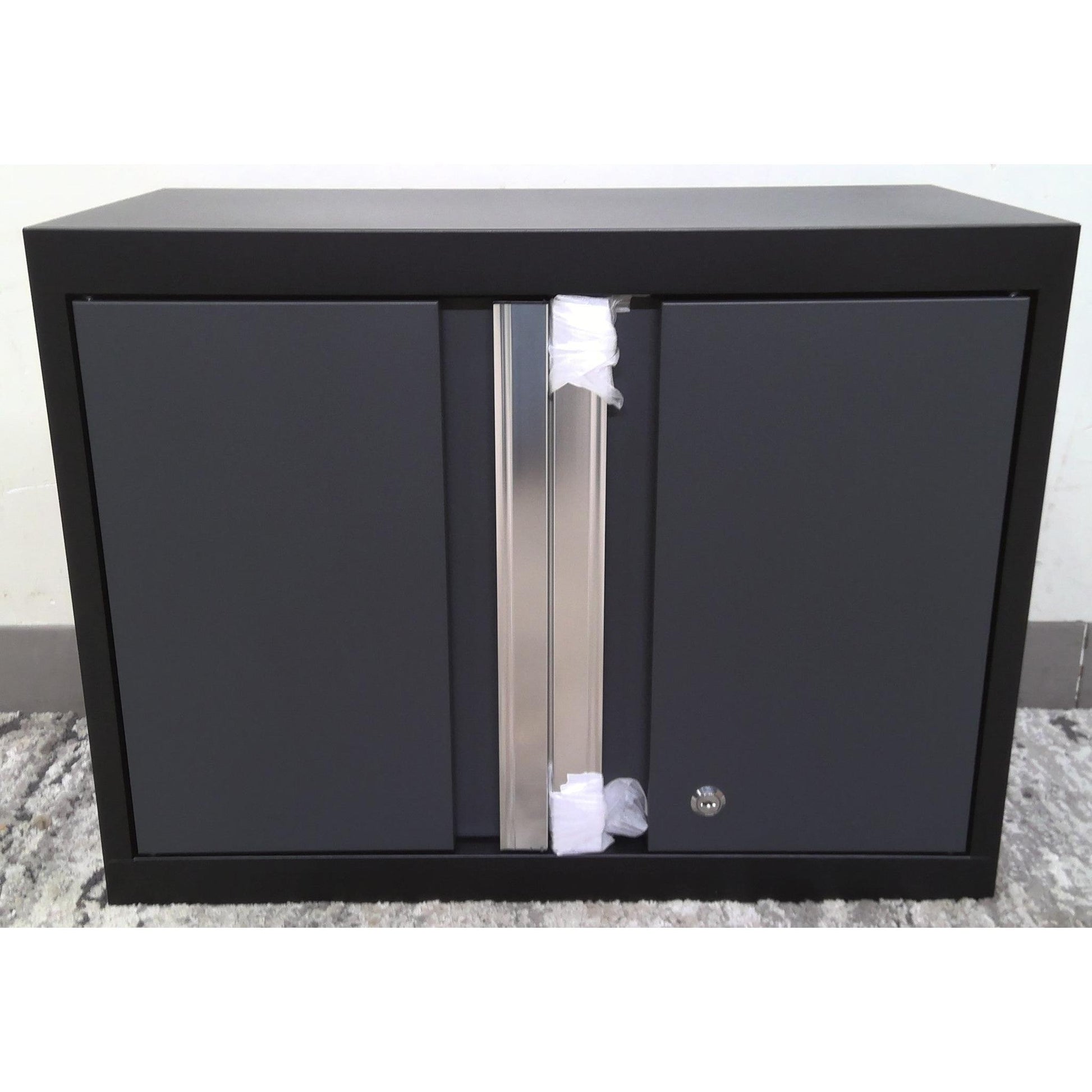 24" Black and Gray Steel Upper Cabinet
