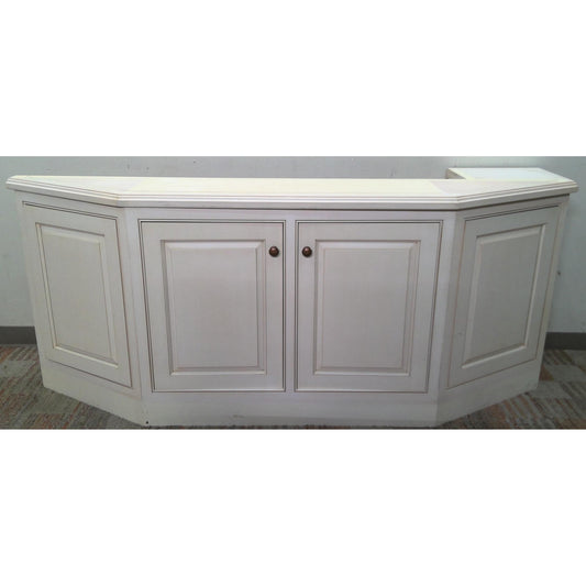 80" White Base Cabinet with Countertop