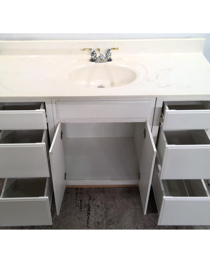 56" White Vanity