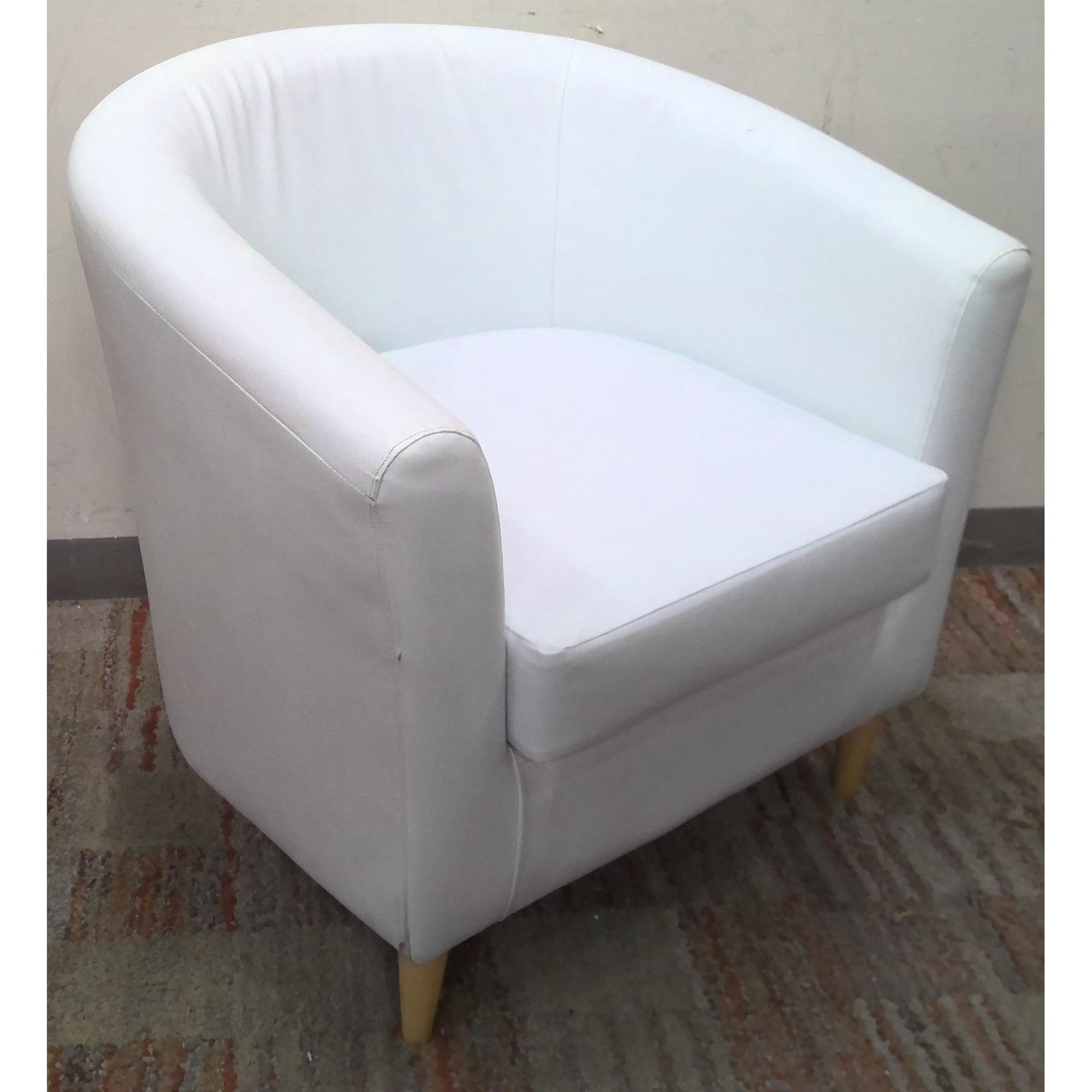 White Barrel Chair