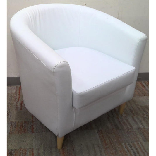White Barrel Chair
