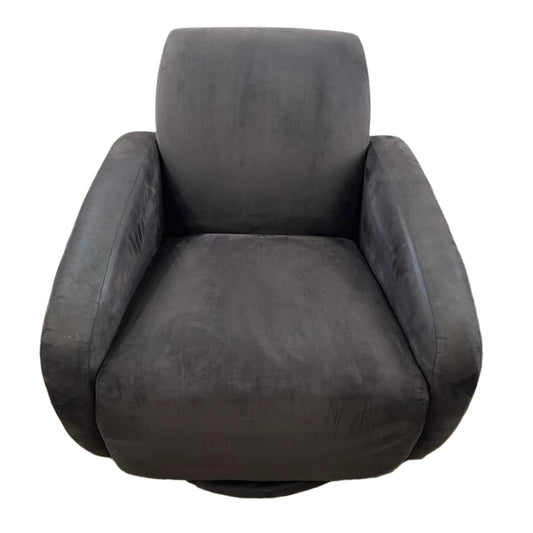 Gray Microsuede Armchair