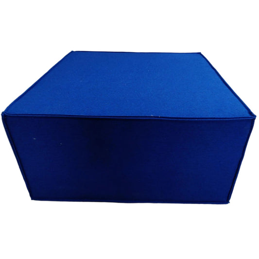 34" Royal Blue Ottoman, front