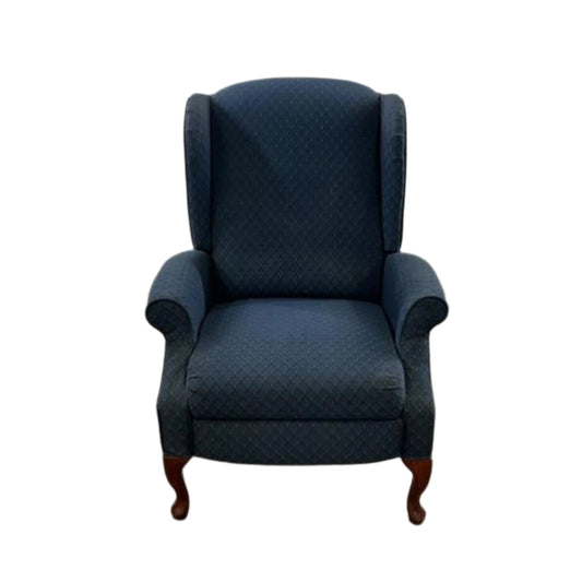Vintage Navy Wingback Armchair