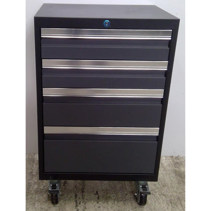 21" Black and Gray 4-Drawer Mobile Steel Tool Cabinet (Added 08/14/2026)