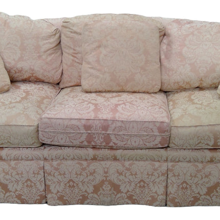 82" Soft Pink Floral Sofa