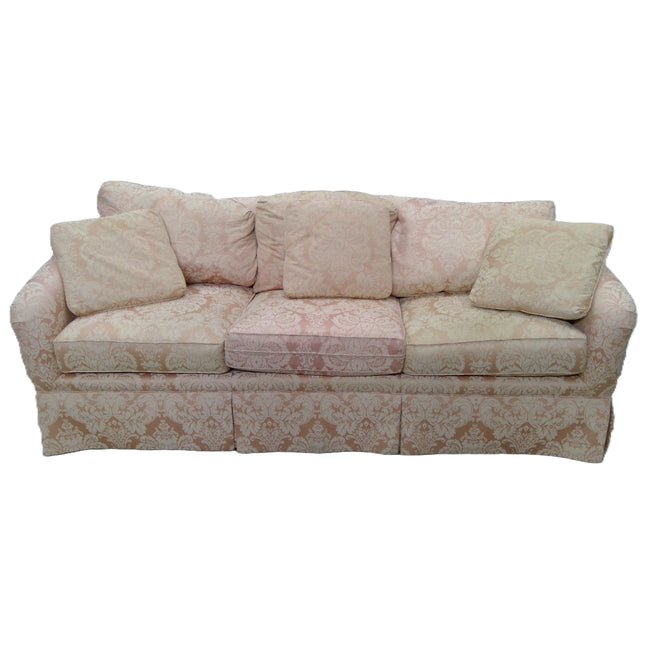 82" Soft Pink Floral Sofa